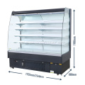 Glass sides multideck open chiller for fruits display